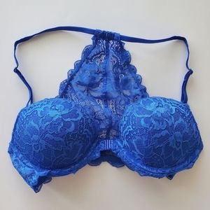 Victoria's Secret Date Racerback Lace Bra in royal blue